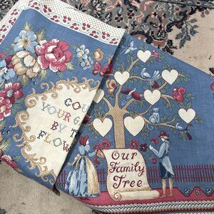 fabric cut for pillows Lot Of 3 Family Tree Count Your Garden Love One Another